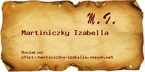 Martiniczky Izabella névjegykártya